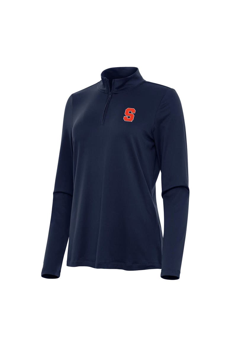 Women's Antigua Navy Syracuse Orange Reprocess Quarter-Zip Top, Alternate, color, Navy