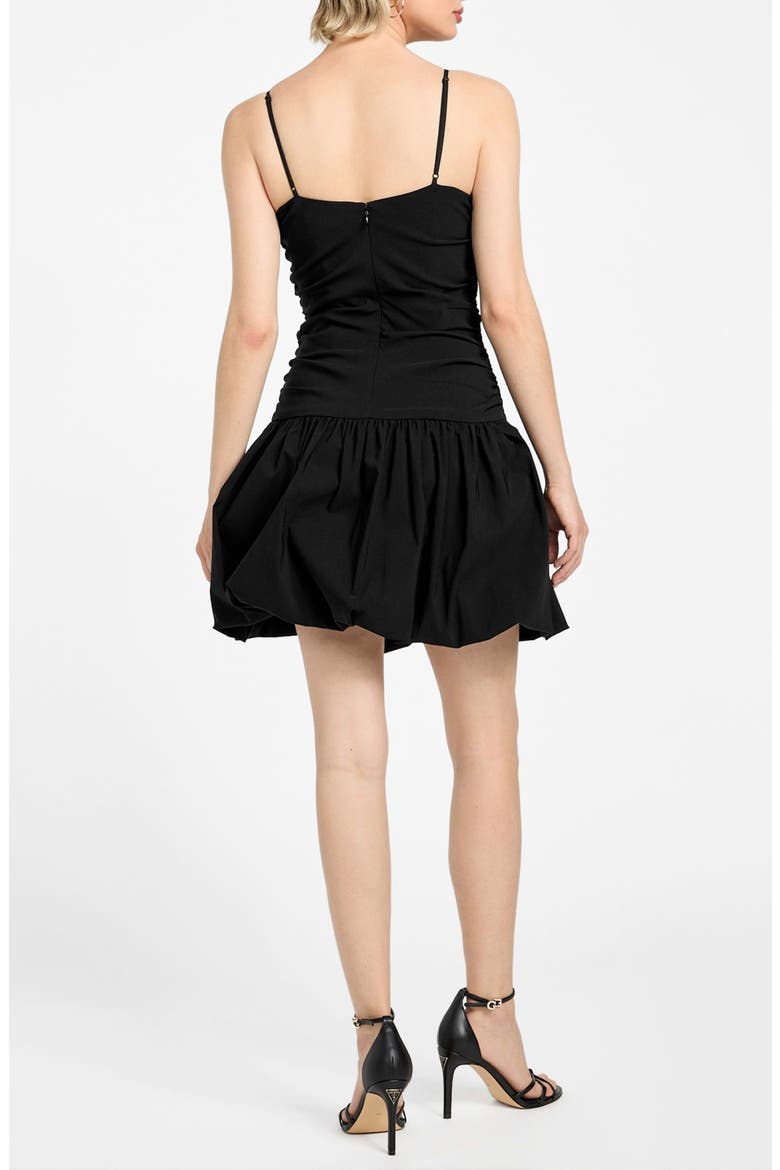 Felicity Bubble Hem Fit & Flare Dress, Alternate, color, JET BLACK