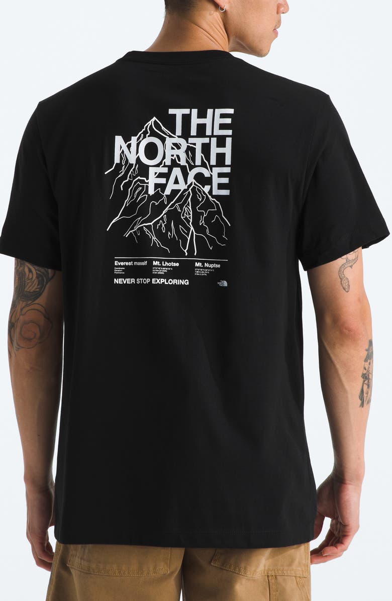 The North Face Evolution Half Dome Mountain Graphic T-Shirt, Alternate, color, Tnf Black
