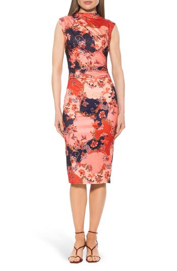 Alexia Admor Jan Bodycon Dress In Pink Paisley