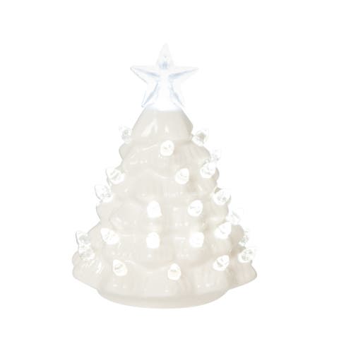 Small Christmas White Tree LED Figurine