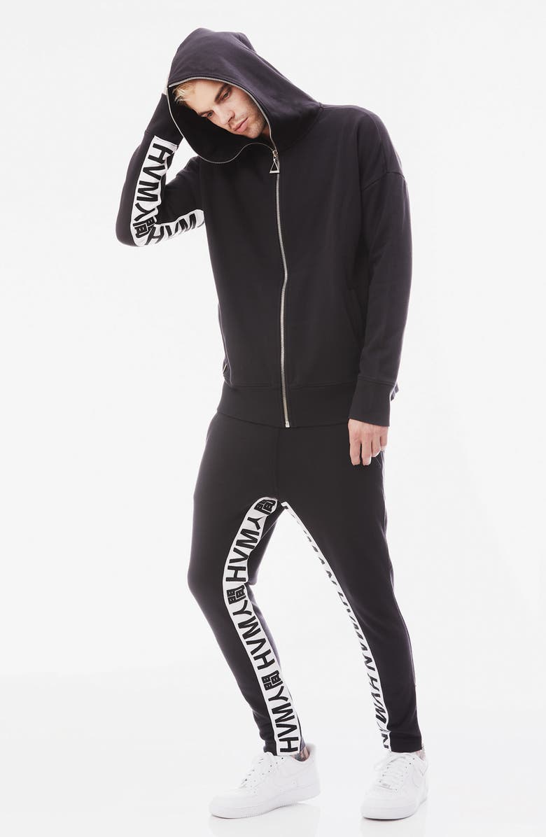 HVMAN Zip Hoodie, Alternate, color, Black