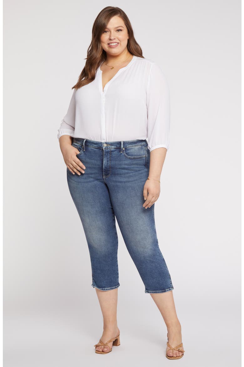 Chloe Side Slit Capri Jeans, Alternate, color, LOIRE