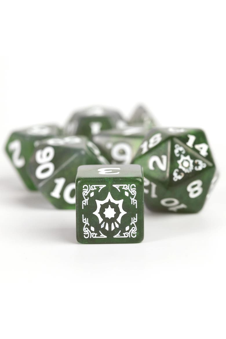 D&D Adventure Dice Cleric Green, 15Pc Rpg Die Set, Alternate, color, Green