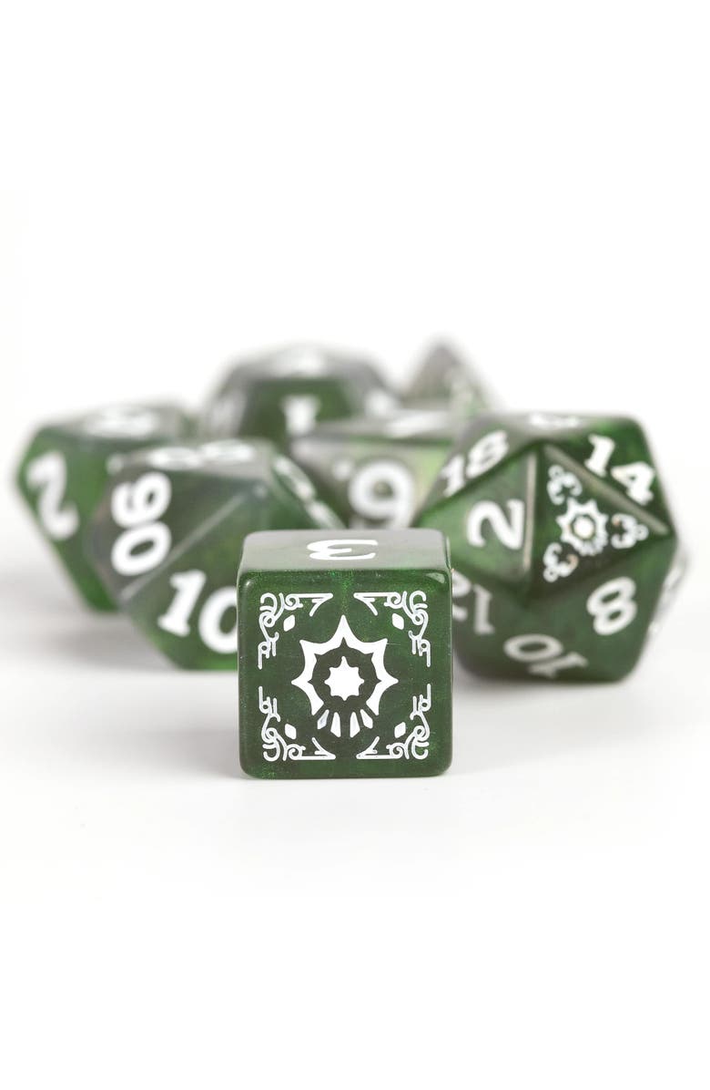 Dungeons & Dragons D&D Adventure Dice Cleric Green, 15Pc Rpg Die Set, Alternate, color, Green