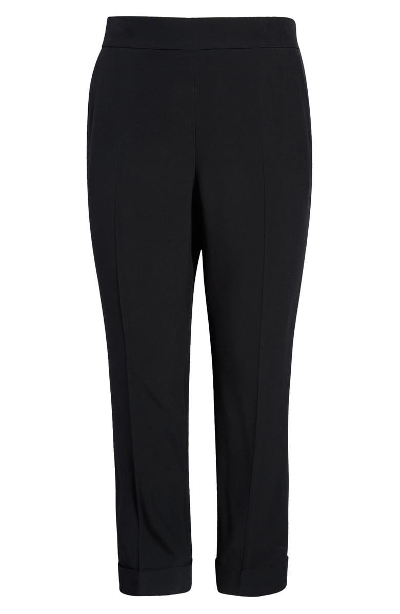 Akris Chris Crepe Ankle Pants, Alternate, color, Black