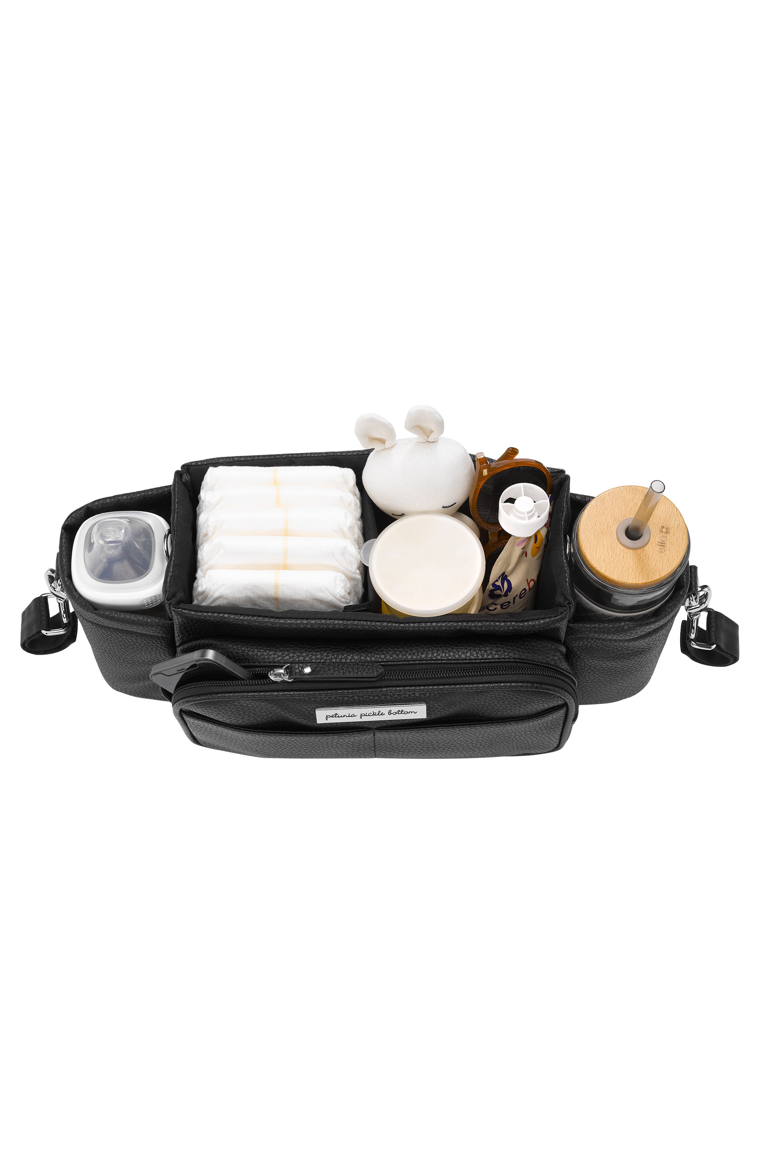 Petunia Pickle Bottom Wander Deluxe Stroller Caddy, Alternate, color, Ebony