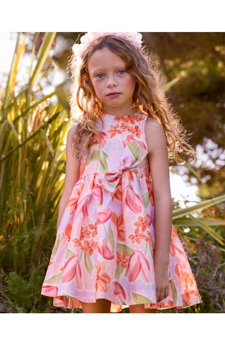 Mayoral Floral Bow Dress, Alternate, color, Pink
