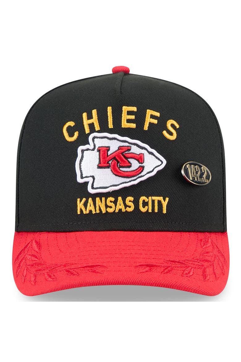 Men's New Era Black/Red Kansas City Chiefs 2025 NFL Draft On Stage A-Frame 59FIFTY Fitted Hat, Alternate, color, Black
