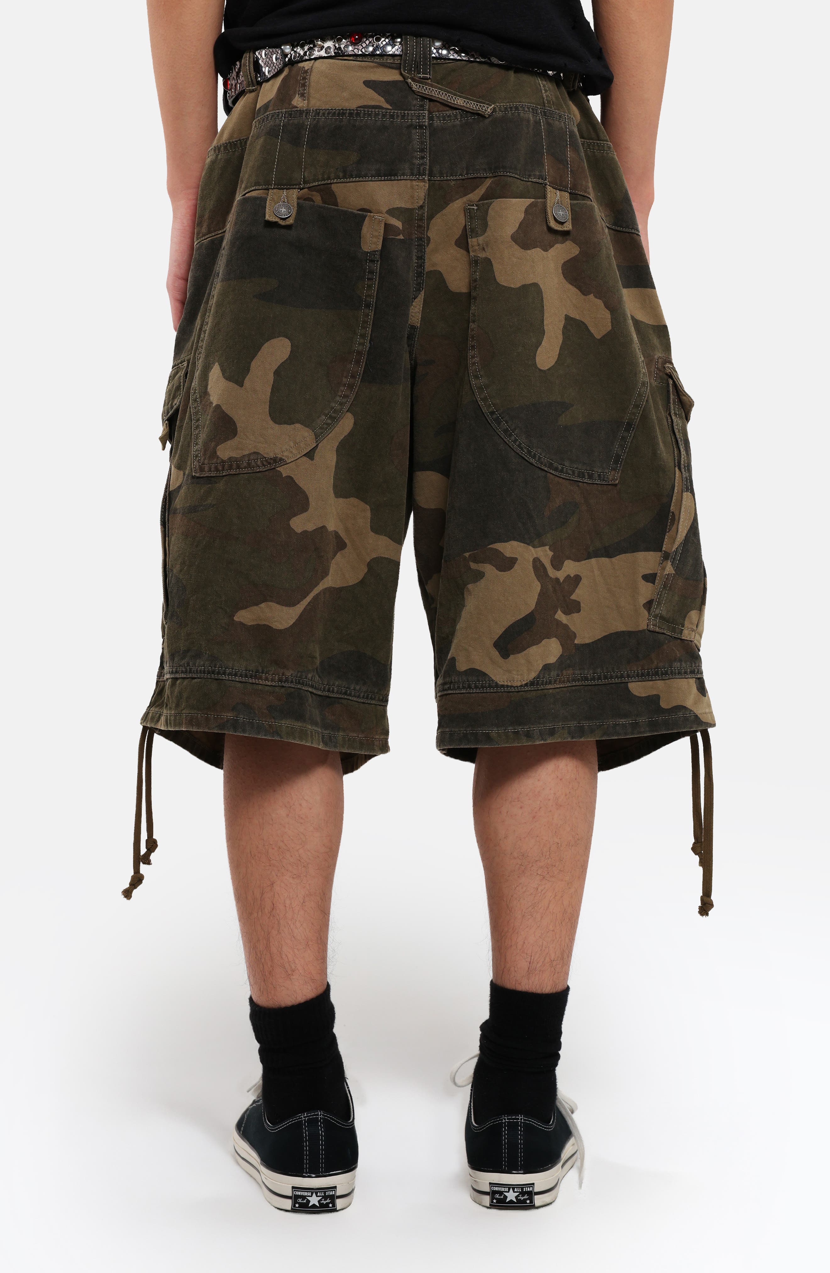 Camo Oversize Cotton Cargo Shorts - image 2