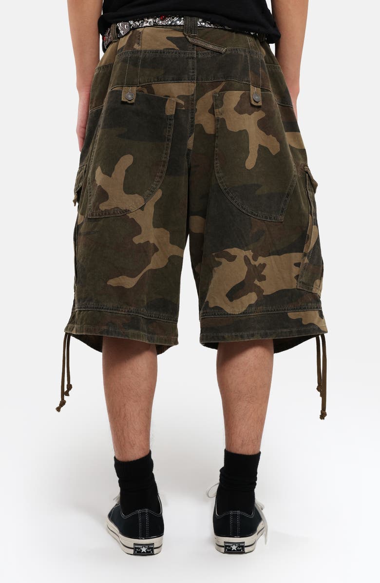 JADED LONDON Camo Oversize Cotton Cargo Shorts, Alternate, color, Camo