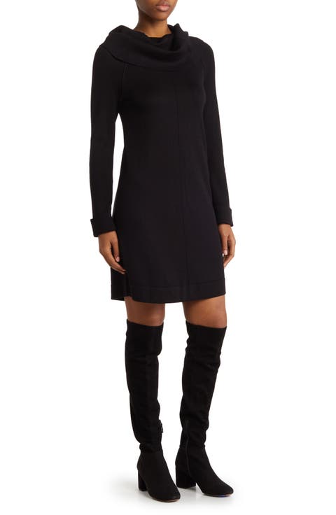 Cowl Neck Sweater Dress