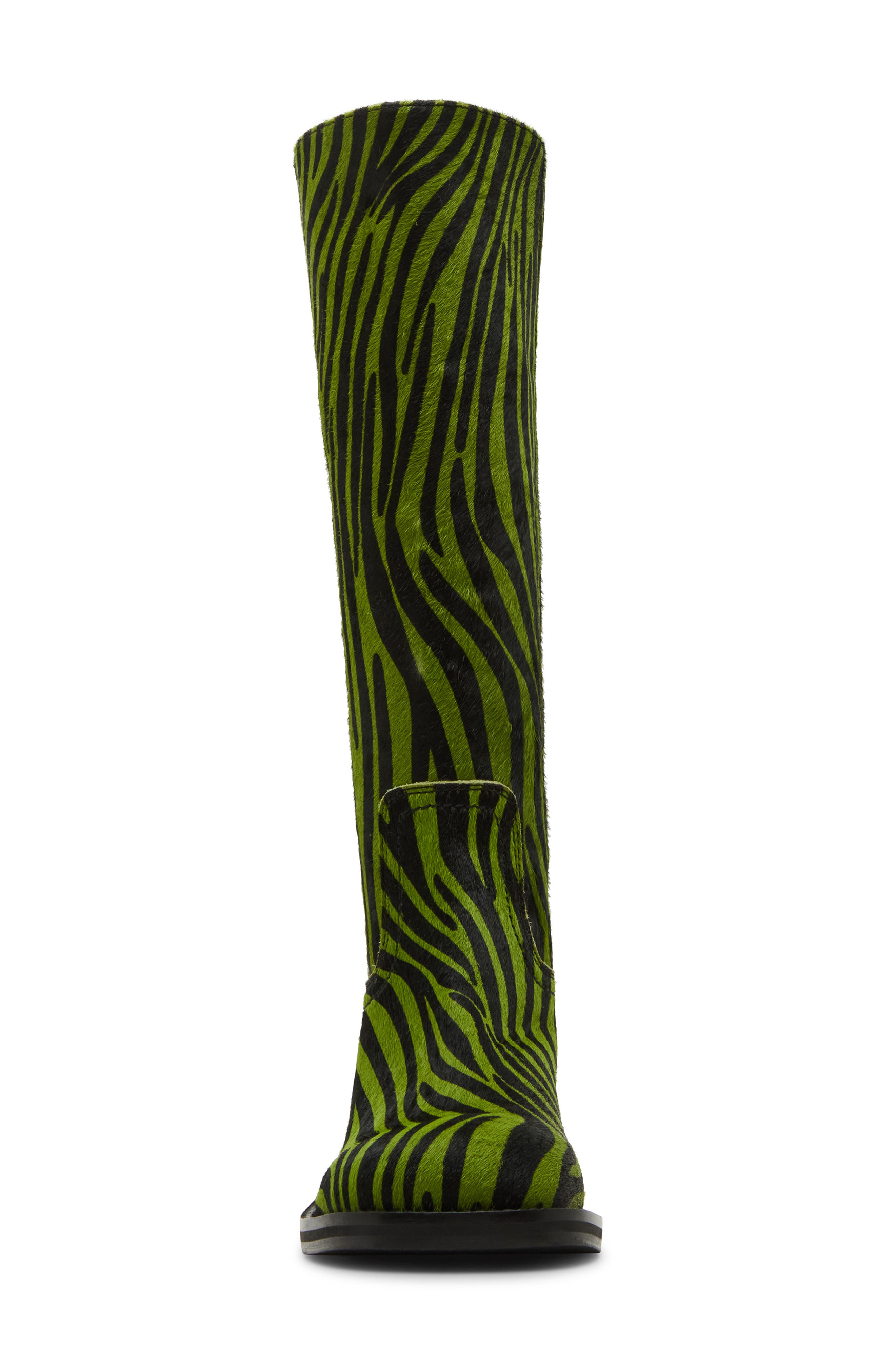 Steve Madden Riggs Genuine Calf Hair Tall Boot, Alternate, color, Green Multi