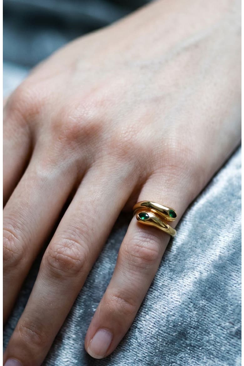 The Twisted Stone Pinky Ring, Alternate, color, GOLD