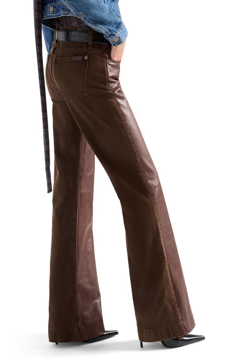 Dojo Coated Flare Pants, Alternate, color, LEATHER NOHO