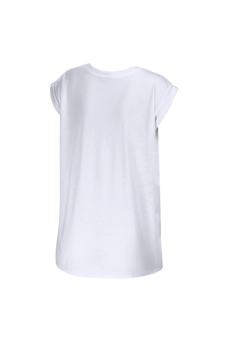 Women's WEAR by Erin Andrews White Seattle Kraken Greetings From Muscle T-Shirt, Alternate, color, White