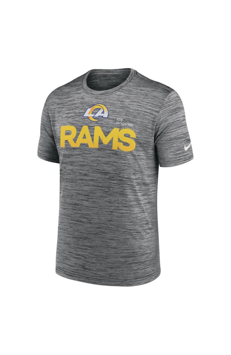 Nike Men's Nike Anthracite Los Angeles Rams Blitz Velocity Modern Performance T-Shirt, Alternate, color, Anthracite