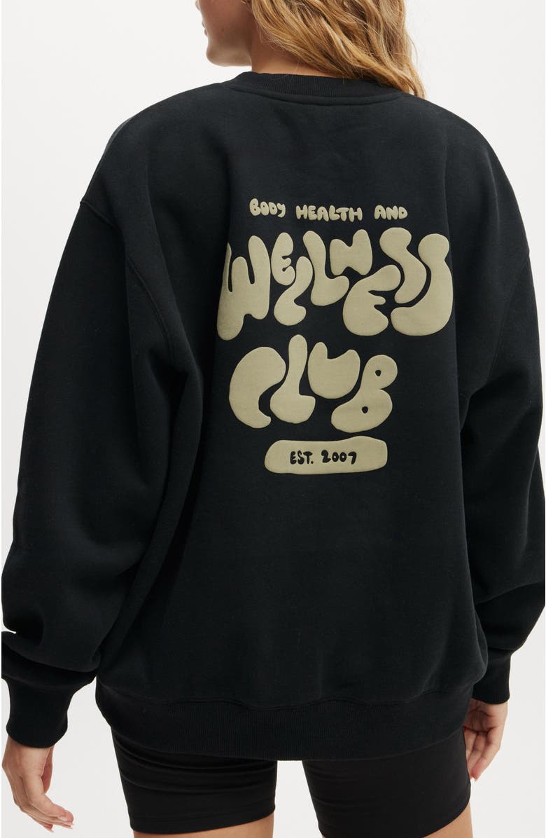 COTTON ON BODY Women's Active Plush Graphic Crew Sweatshirt, Alternate, color,