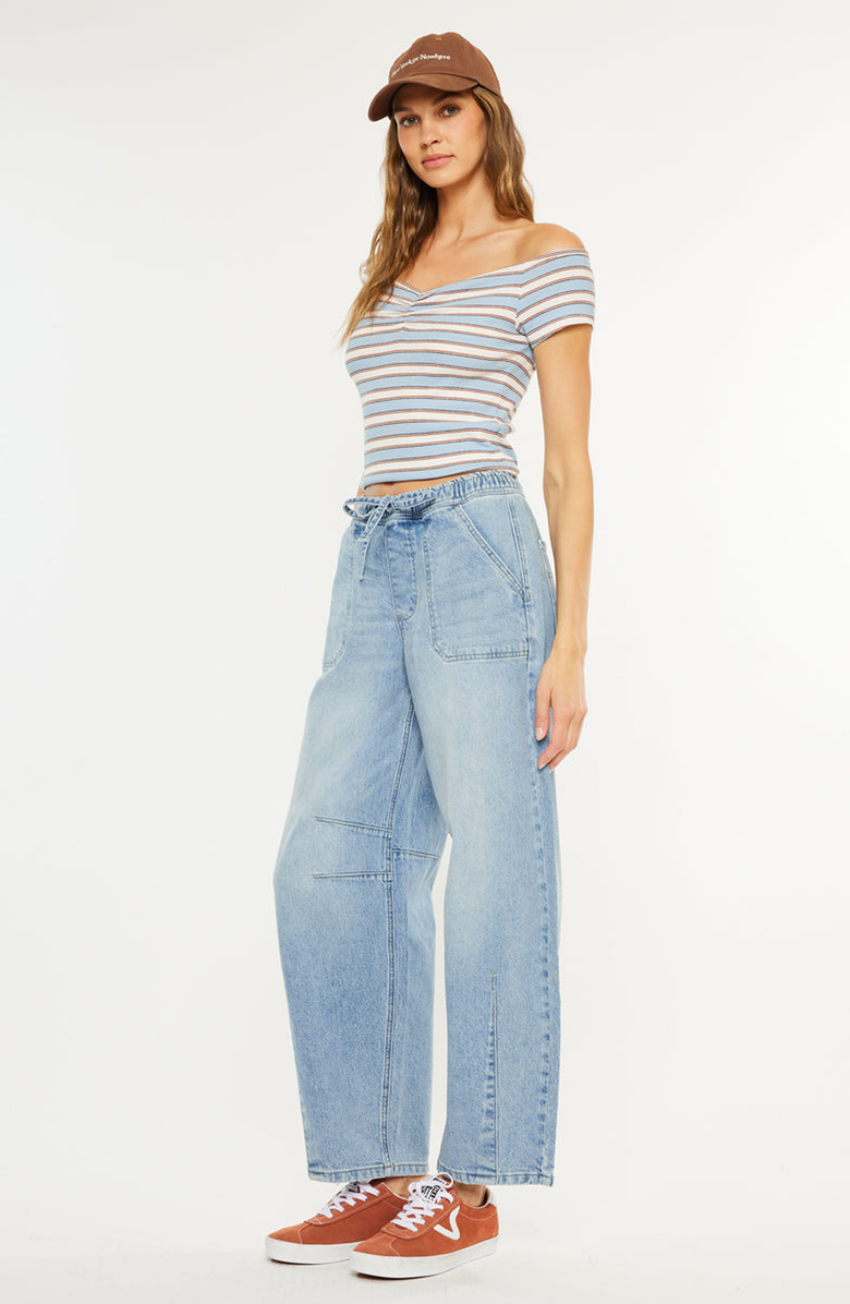 KanCan Starlet Ultra High Rise Horseshoe Jeans, Alternate, color, Medium Wash