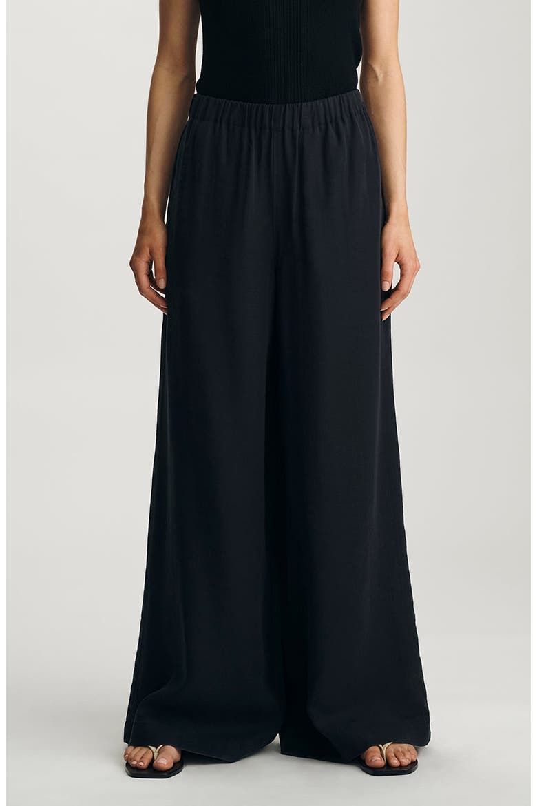 Pull-On Wide Leg Pants, Main, color, BLACK