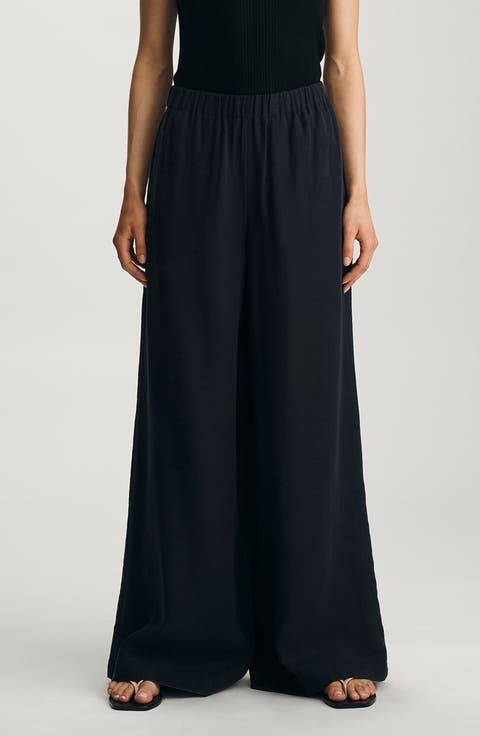 Pull-On Wide Leg Pants
