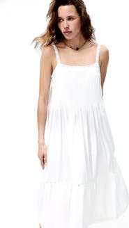 H&M Lace-trimmed Flared-skirt Dress