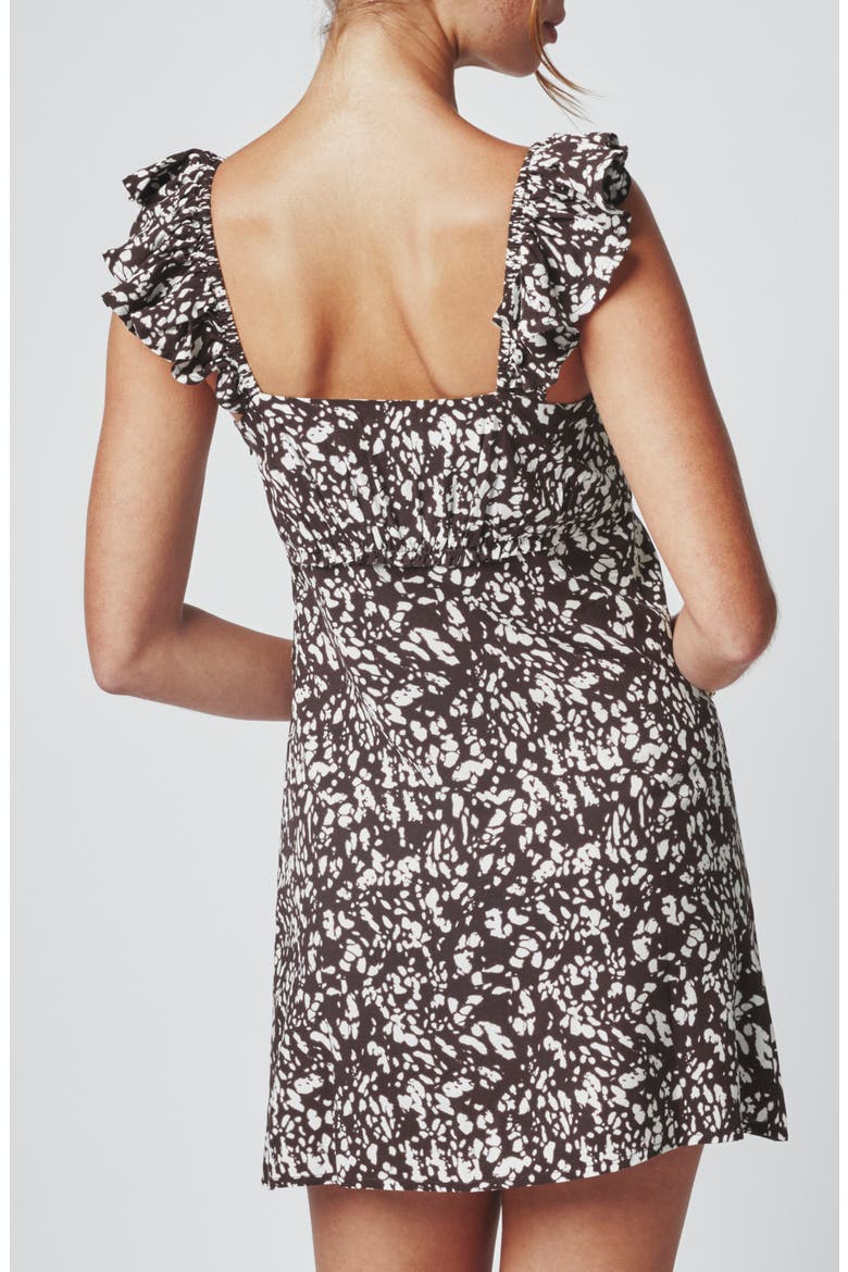 Floral Tie Front Minidress, Alternate, color, PONY