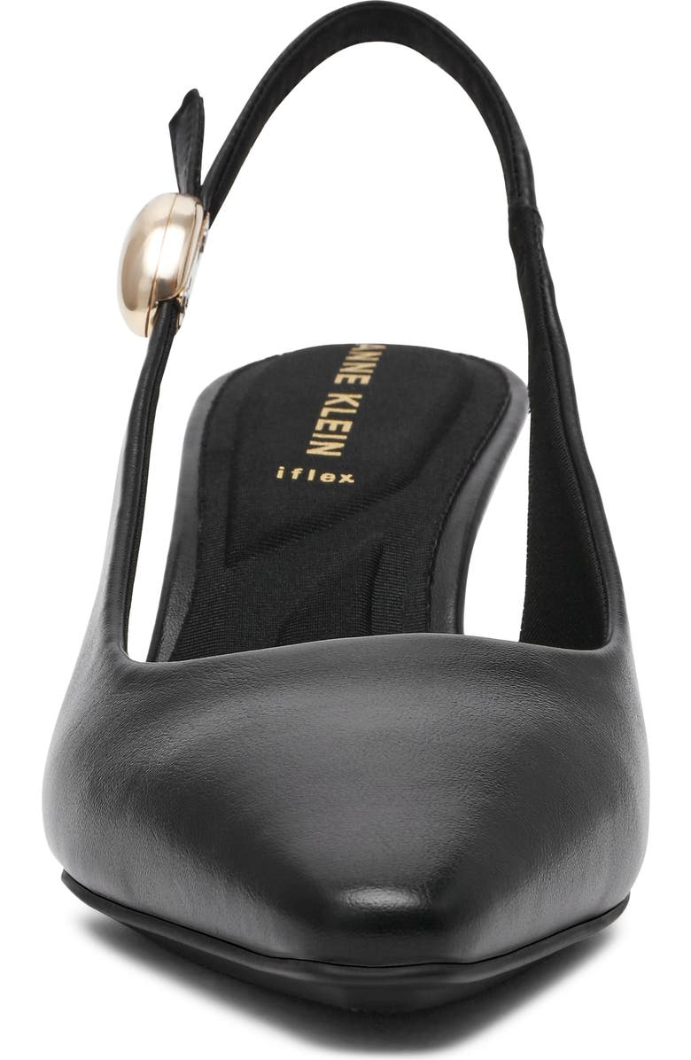 Anne Klein Cynthia Slingback Pump, Alternate, color, Black Smooth