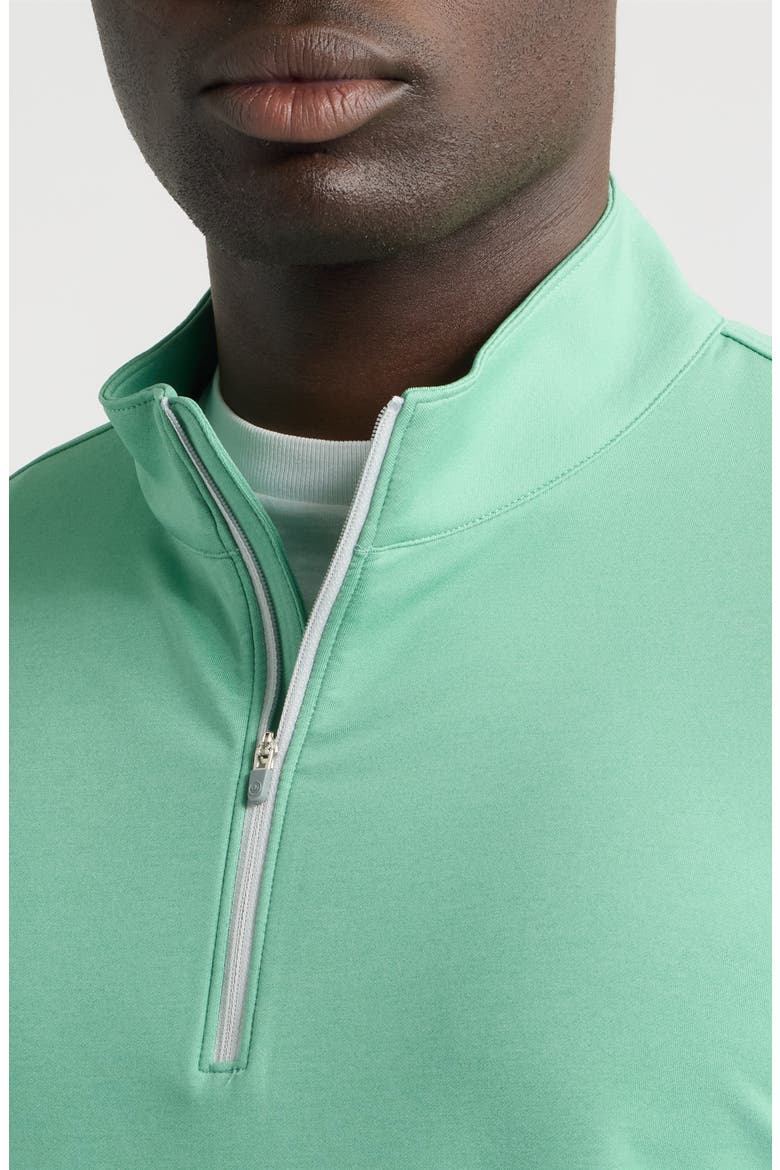 Perth Mélange Performance Quarter-Zip Pullover, Alternate, color, FRESH MINT