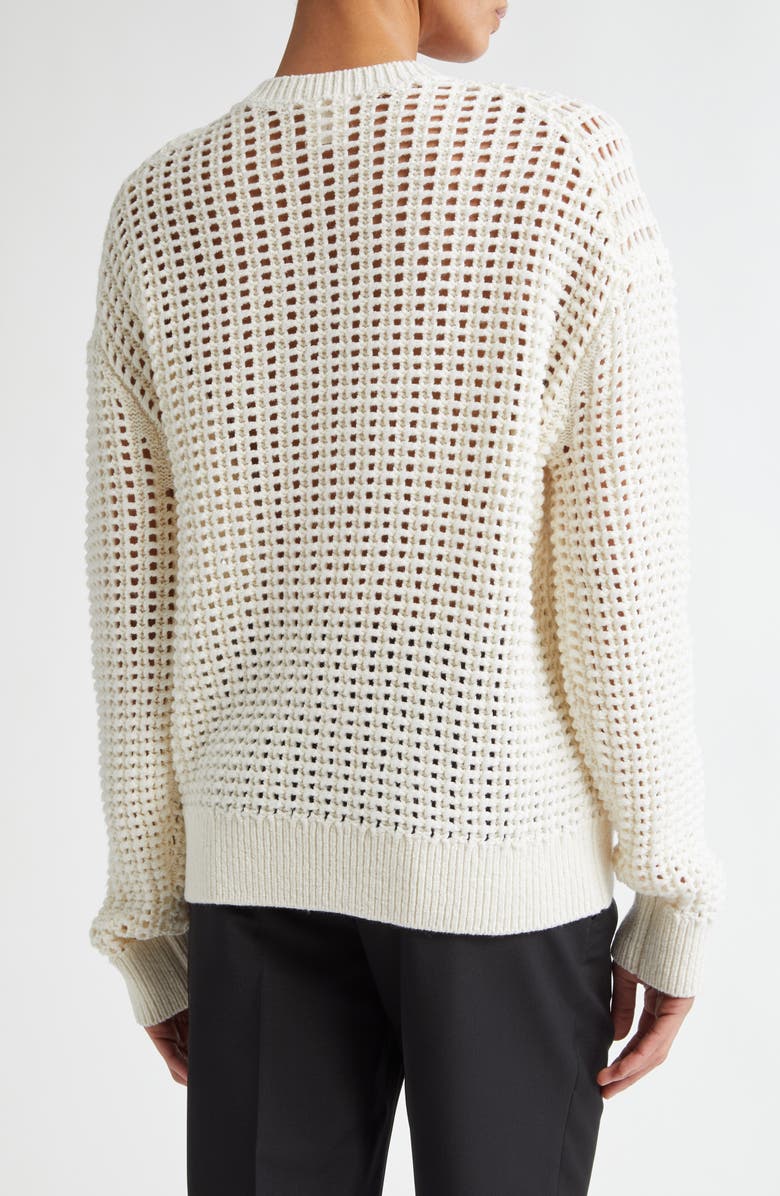 Givenchy 4G Logo Wool & Cashmere Open Stitch Sweater, Alternate, color, 