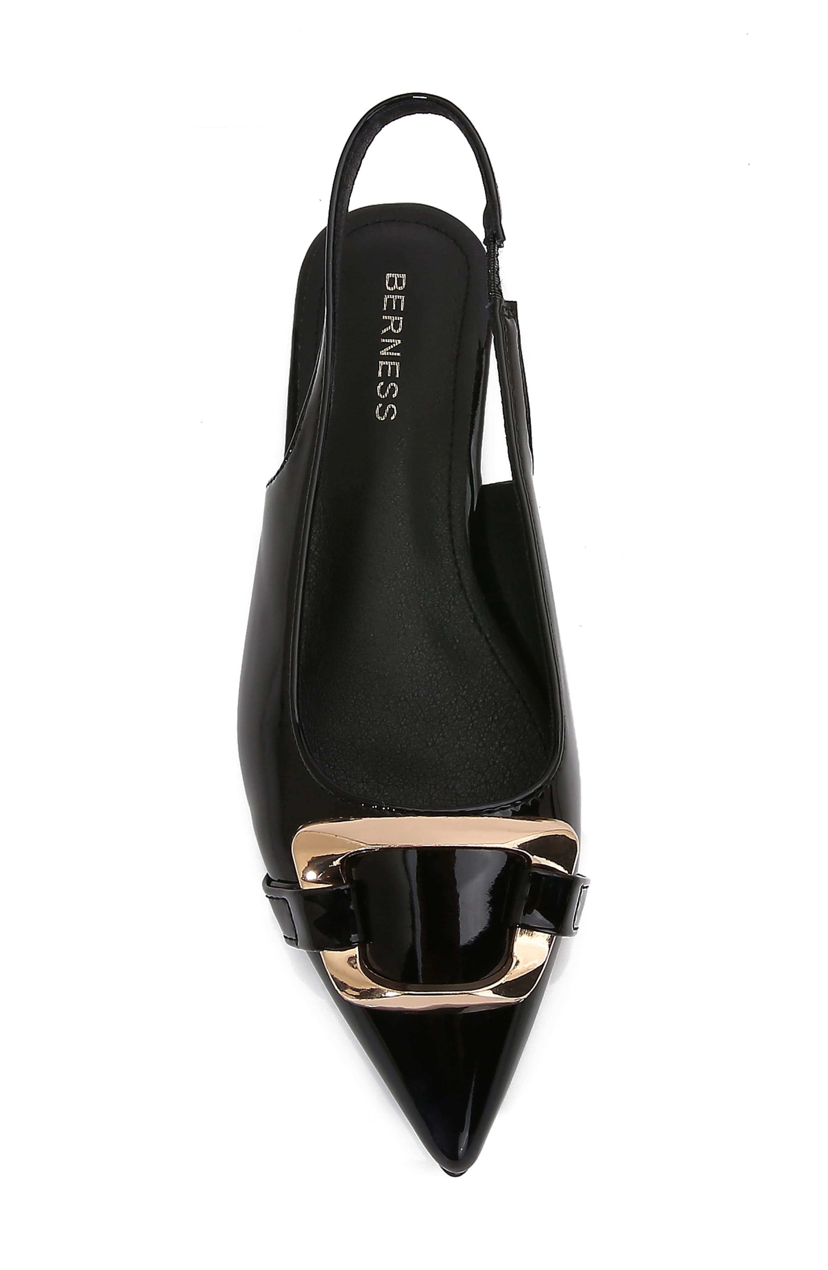 BERNESS Caeli Buckle Slingback Flat, Alternate, color, Black