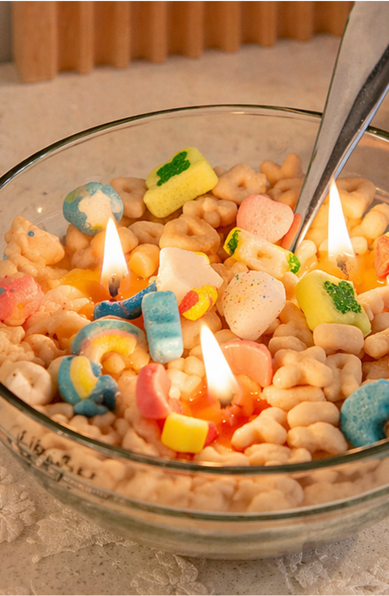 Southlake gifts Lucky Charms Cereal Candle 2.0, Alternate, color, Off-White / Multicolor
