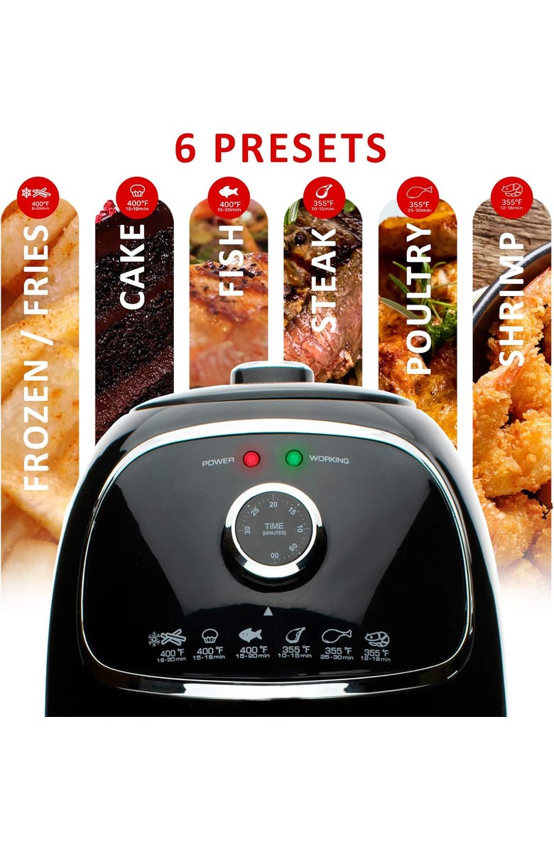 Brentwood 2qt Electric Air Fryer, Alternate, color, Black And Silver