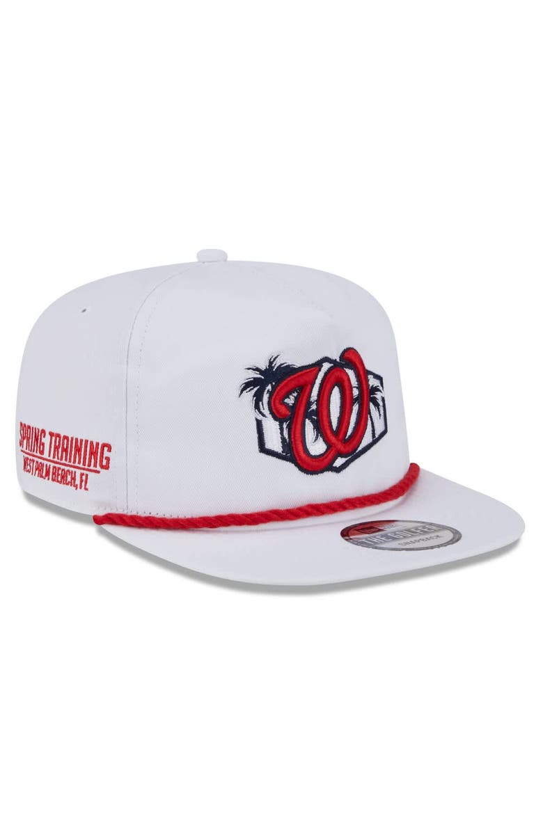 New Era Men's New Era  White Washington Nationals 2025 Spring Training Palm Golfer Snapback Hat, Main, color, 