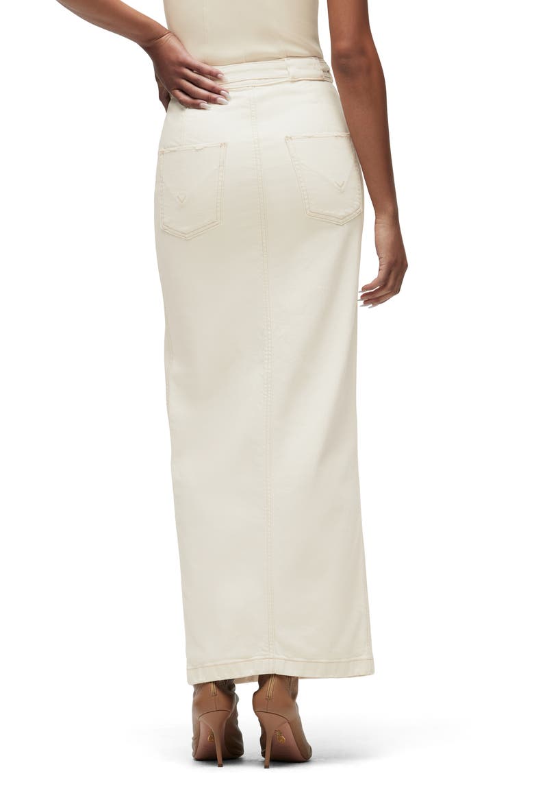 Tie Waist Denim Maxi Skirt, Alternate, color, ECRU