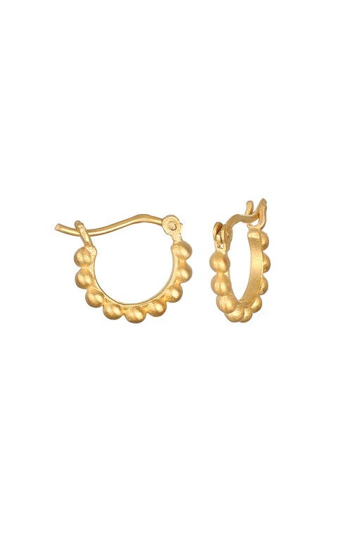 Satya Jewelry Simple Treasure Dot Hoop Gold Earrings In Gold