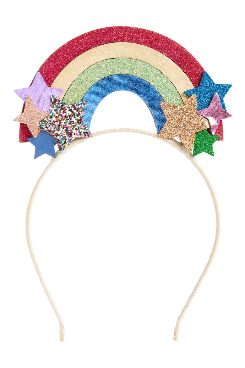 Kids' Rainbow Headband, Main, color, GOLD