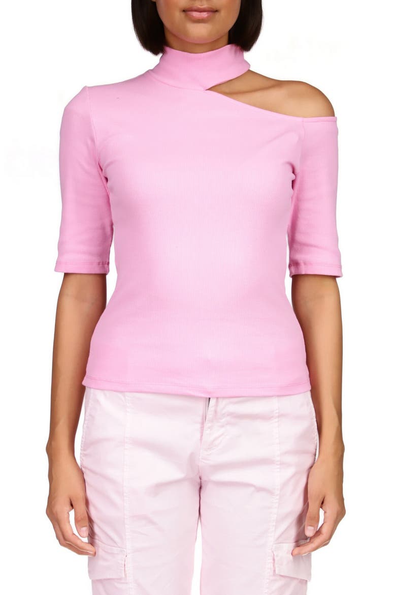 Half My Heart Cutout Turtleneck Knit Top, Main, color, PINK NO3