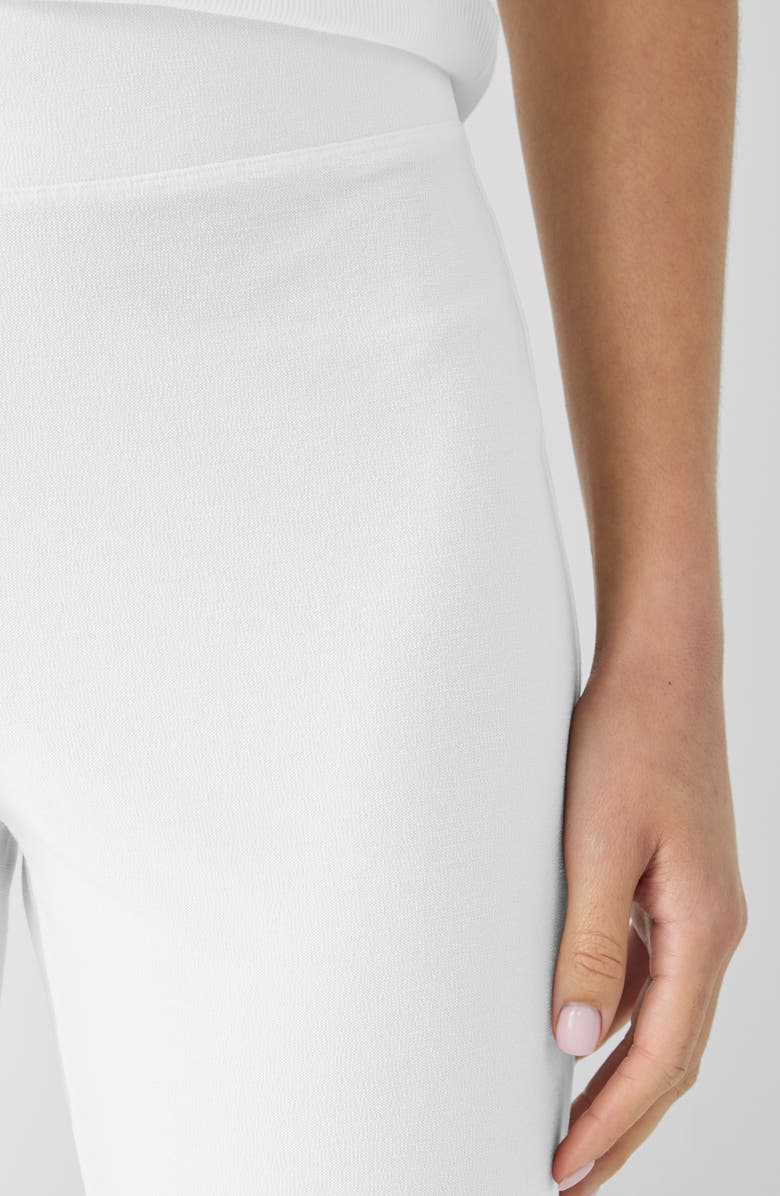 Eileen Fisher Back Slit Crop Straight Leg Pants, Alternate, color, White