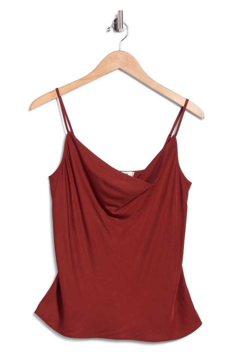 Berlin Cowl Neck Top, Main, color, CHESTNUT