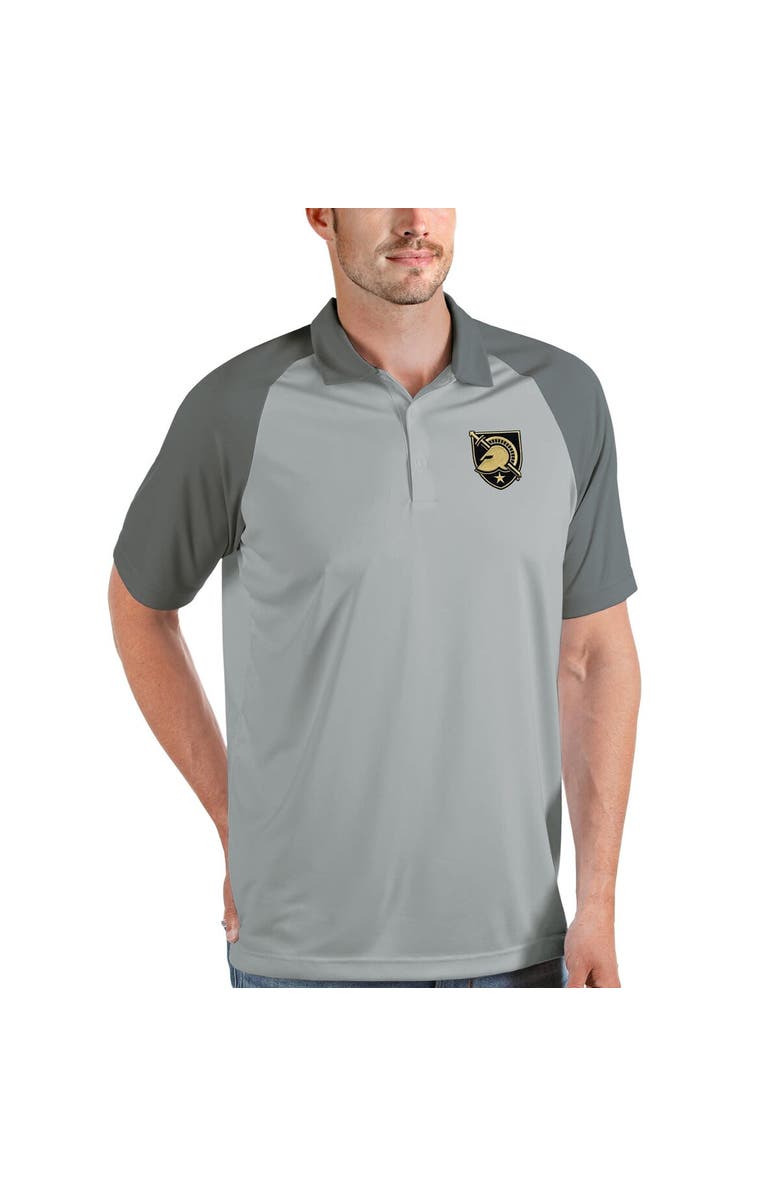 ANTIGUA Men's Antigua Silver/Steel Army Black Knights Nova Polo, Alternate, color,