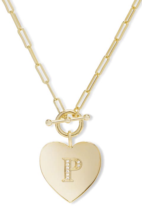 Love Letters Initial Heart Medallion Necklace