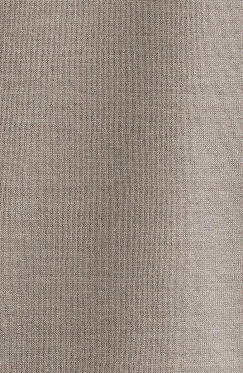 Canali Regular Fit Cotton Jersey Button-Up Shirt, Alternate, color, Brown