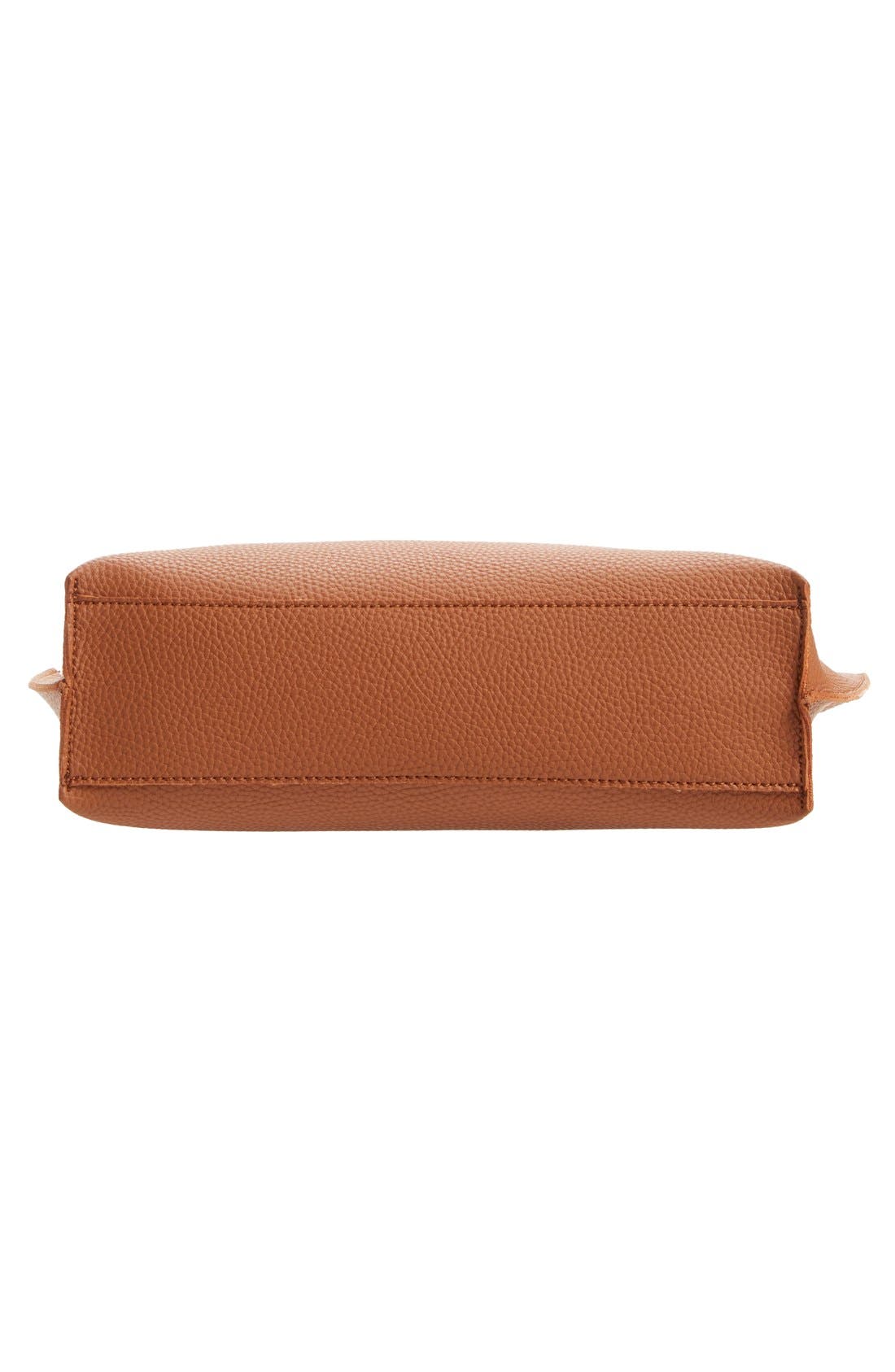 Faux Leather Crossbody Mini Tote & Wristlet, Alternate, color, BROWN