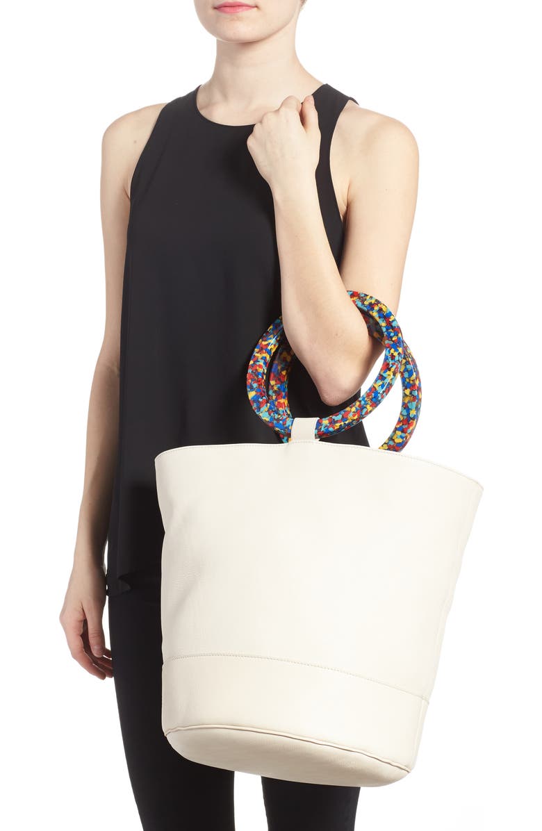 Simon Miller Confetti Handle Bonsai Leather Bucket Bag, Alternate, color,