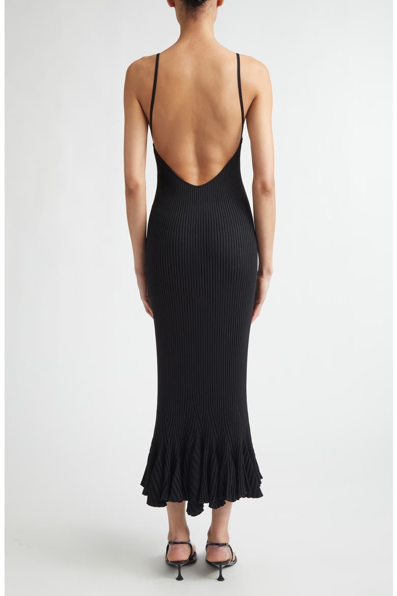 Giuditta Rib Sweater Dress, Alternate, color, BLACK