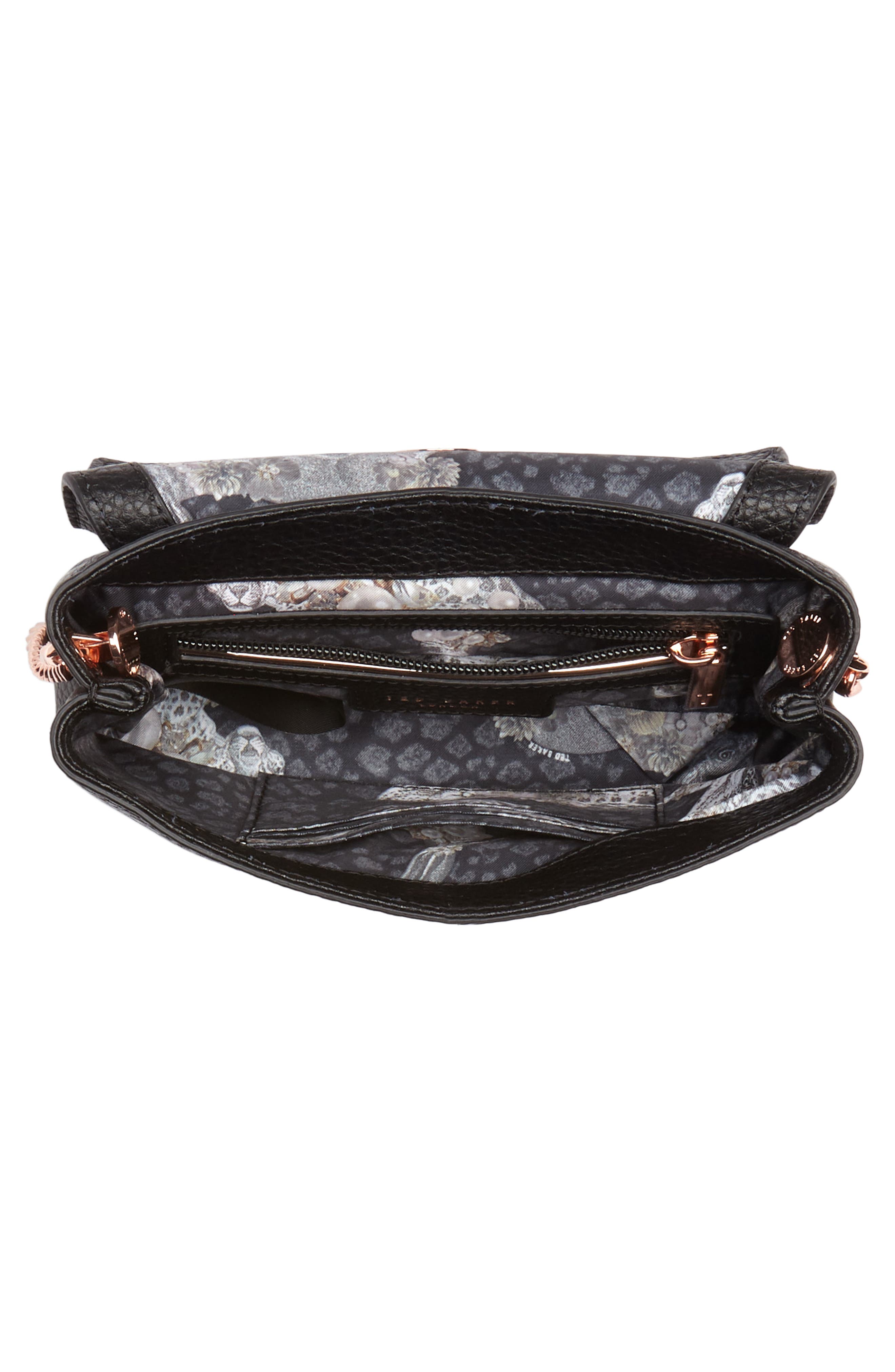 Ted Baker London Bow Leather Crossbody Bag, Alternate, color, 