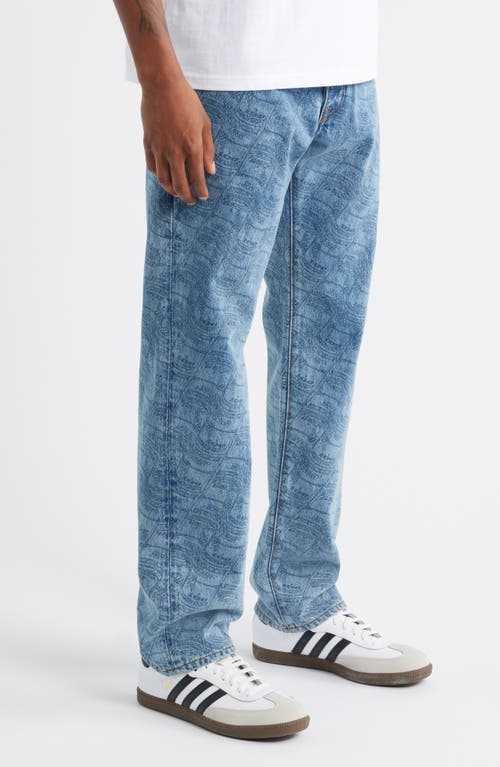 Icecream One Hundred Strawberry Straight Leg Jeans In Blue