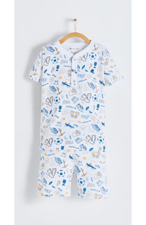 Premium Peruvian Pima Cotton Inter Short Tee & Short Pajama Set for Toddler