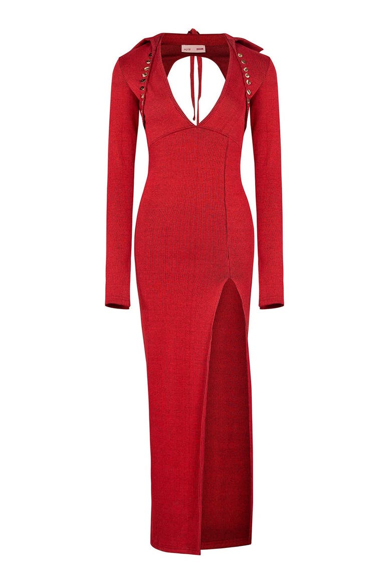 Your *Itch 2 Tones Rib Dress, Alternate, color, Red